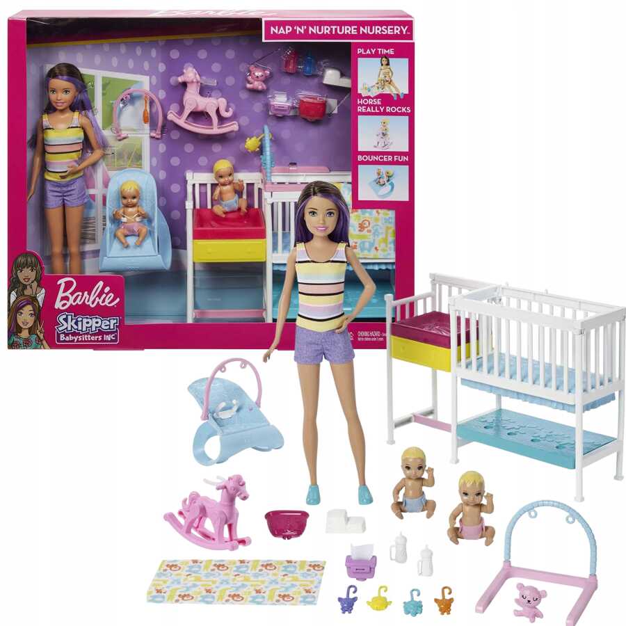 Barbie Bebek Bak c s Skipper Uyku E itiminde Oyun Seti GFL38 Model Bebekler Barbie