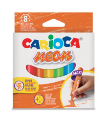Carioca Jumbo Üçgen Mum Boya Kalemi Neon 8'li 44164 - 1