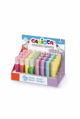 Carioca Pastel+Fosforlu İşaretleme Kalemi 32'li Stand 8 Renk 43184 - 1