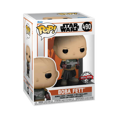 Funko POP Figür Star Wars: Mandalorian- Boba Fett with Out Helmet Special Edition 58288 - 1