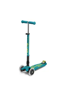 Micro Maxi Deluxe Foldable Petrol Green (Led) Scooter MMD097 - 3