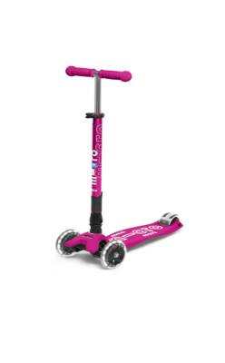Micro Maxi Deluxe Foldable Shocking Pink (Led) Scooter MMD096 - 2