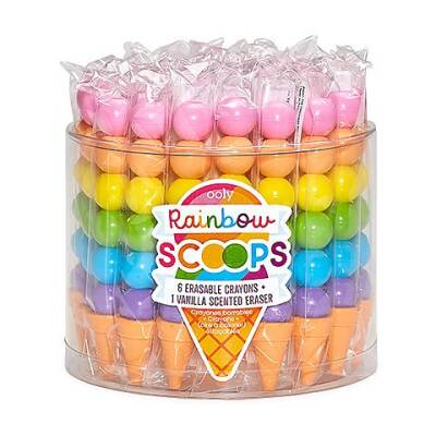 Ooly Rainbow Scoops 6 Renkli Silinebilir Mum Boya 133-099 - 2