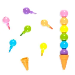 Ooly Rainbow Scoops 6 Renkli Silinebilir Mum Boya 133-099 - 1
