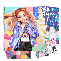Top Model Popstar Colouring Book, müzik ve moda tutkunu çocuklar için harika bir seçenektir. Bu kitap, renkli sayfalarda popstarlar için çeşitli kıyafetler ve saç stilleri içerir. Çocuklar, hayal güçlerini kullanarak bu sayfalara kendi renk paletleri - 1